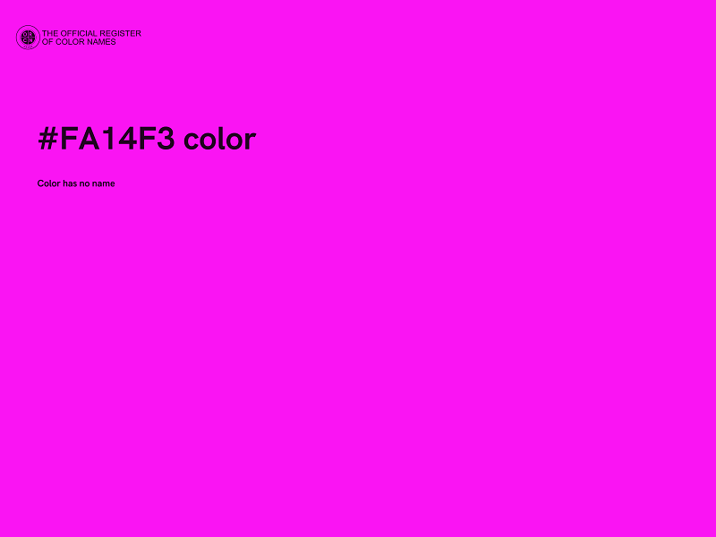 #FA14F3 color image