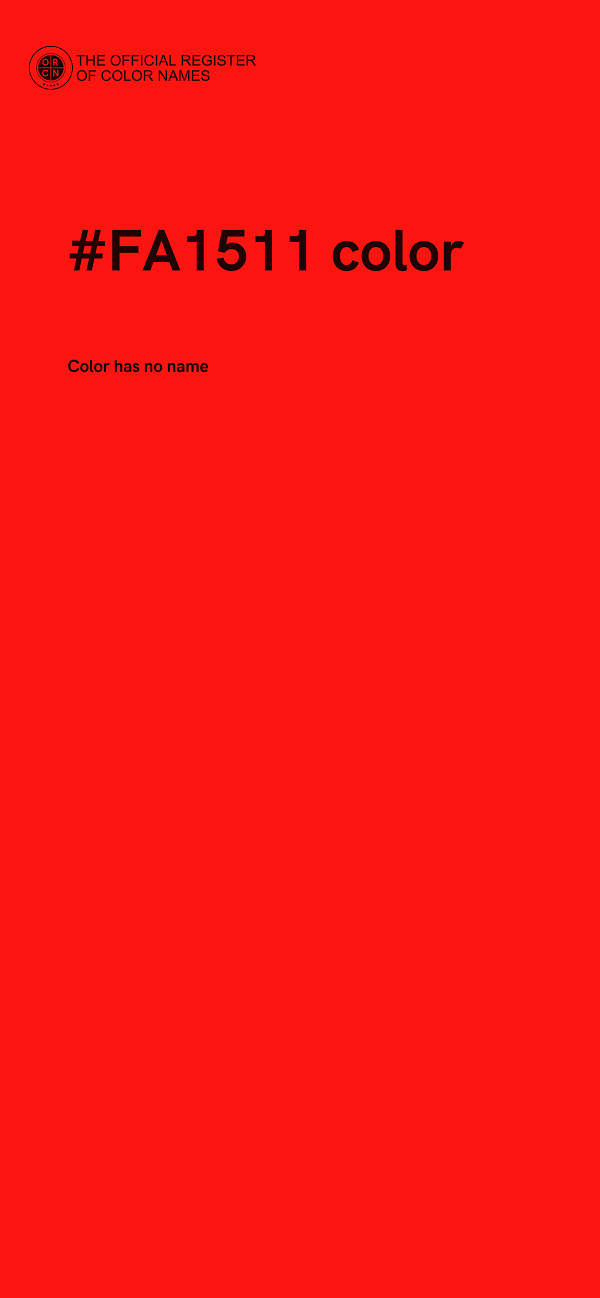 #FA1511 color image