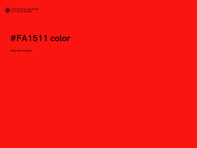 #FA1511 color image