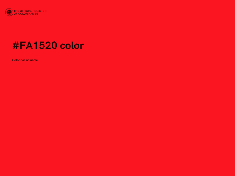 #FA1520 color image