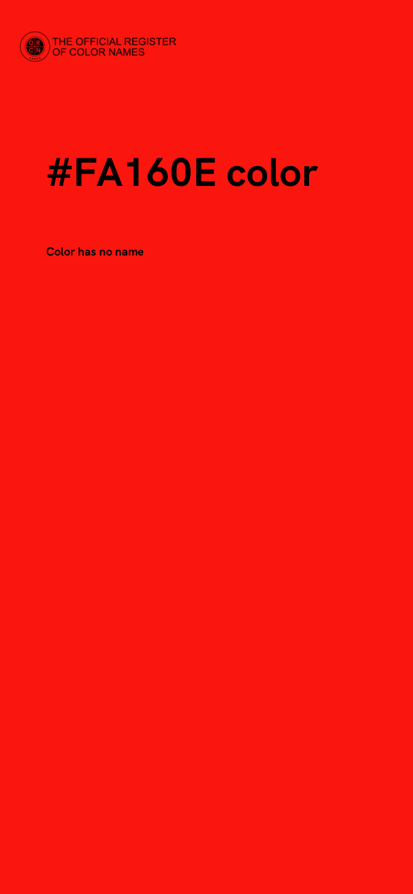 #FA160E color image