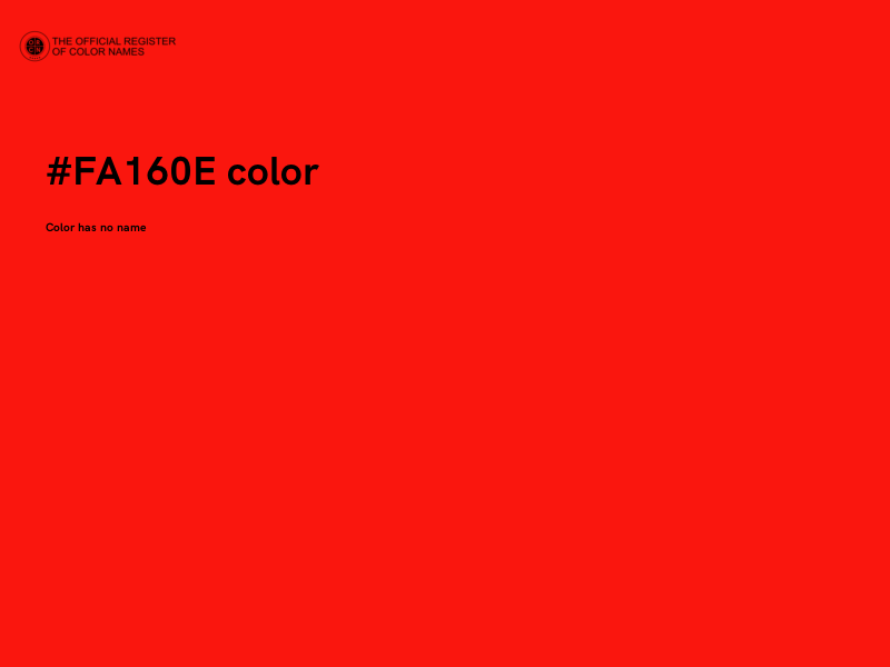 #FA160E color image