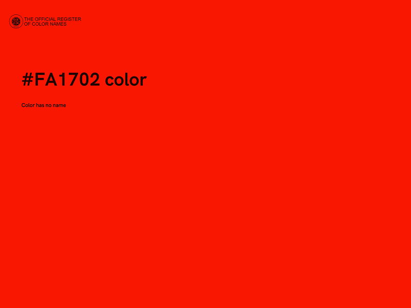 #FA1702 color image