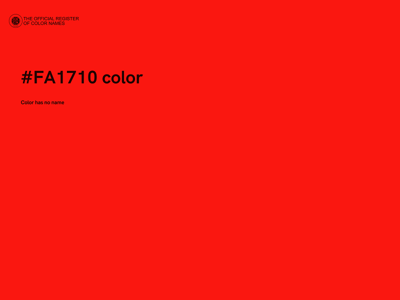 #FA1710 color image