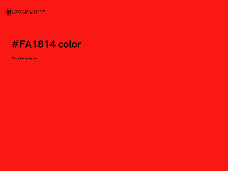 #FA1814 color image