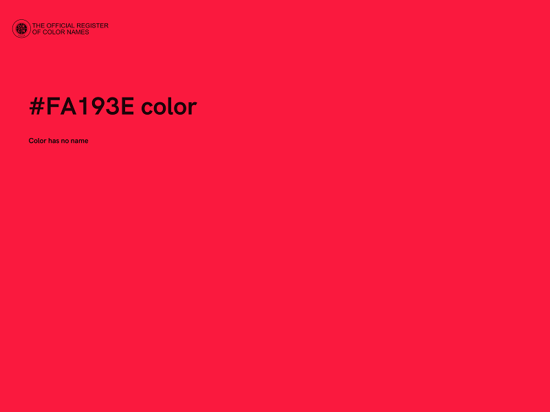 #FA193E color image
