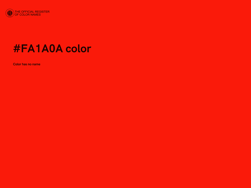 #FA1A0A color image