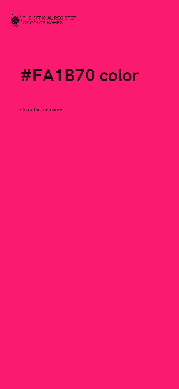 #FA1B70 color image