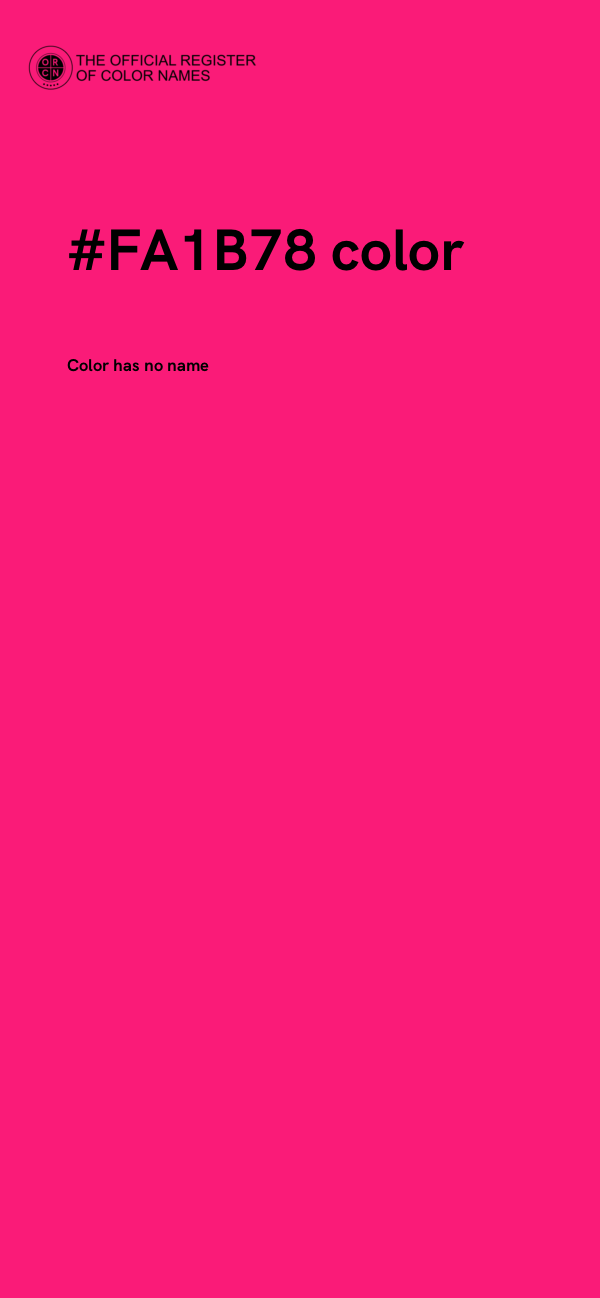#FA1B78 color image