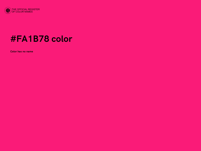 #FA1B78 color image