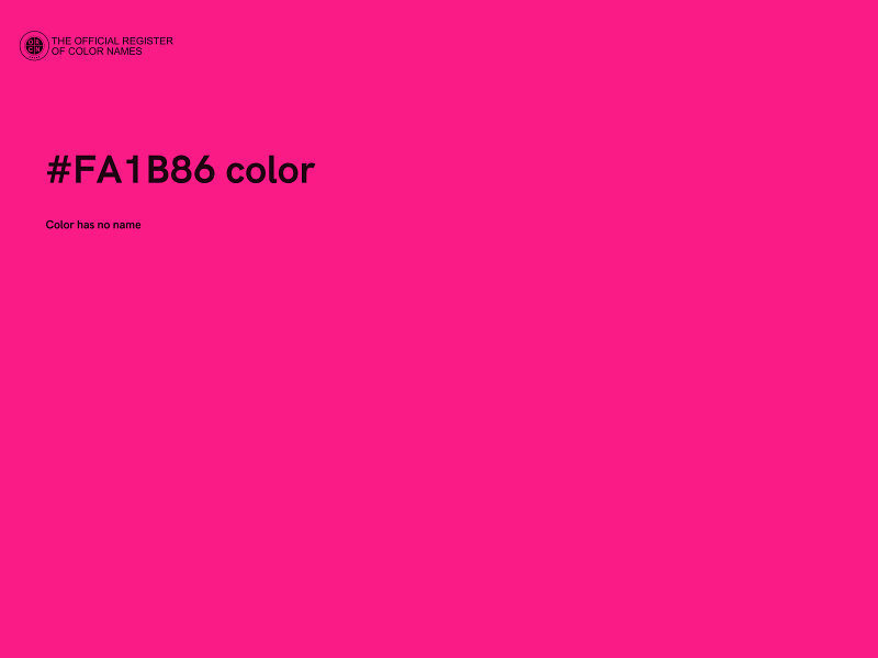 #FA1B86 color image