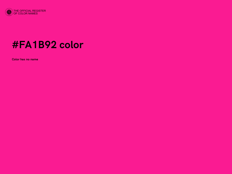 #FA1B92 color image
