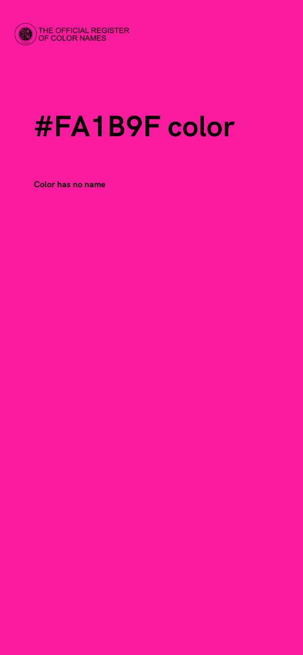 #FA1B9F color image