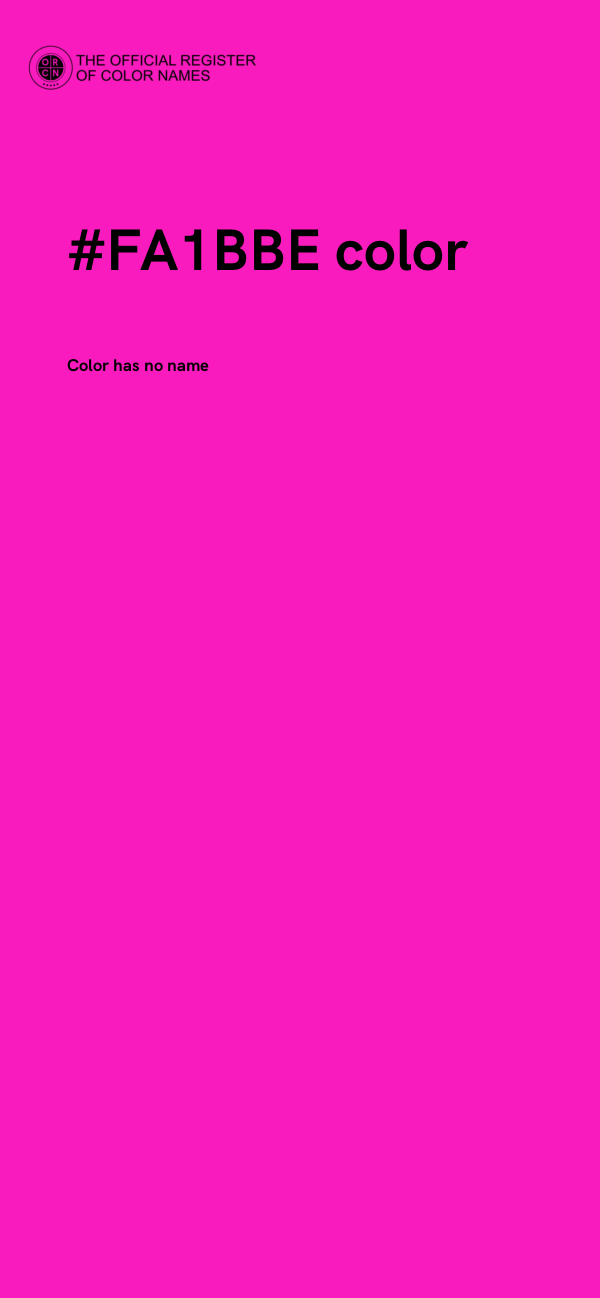 #FA1BBE color image