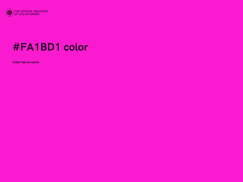 #FA1BD1 color image