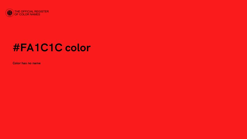 #FA1C1C color image