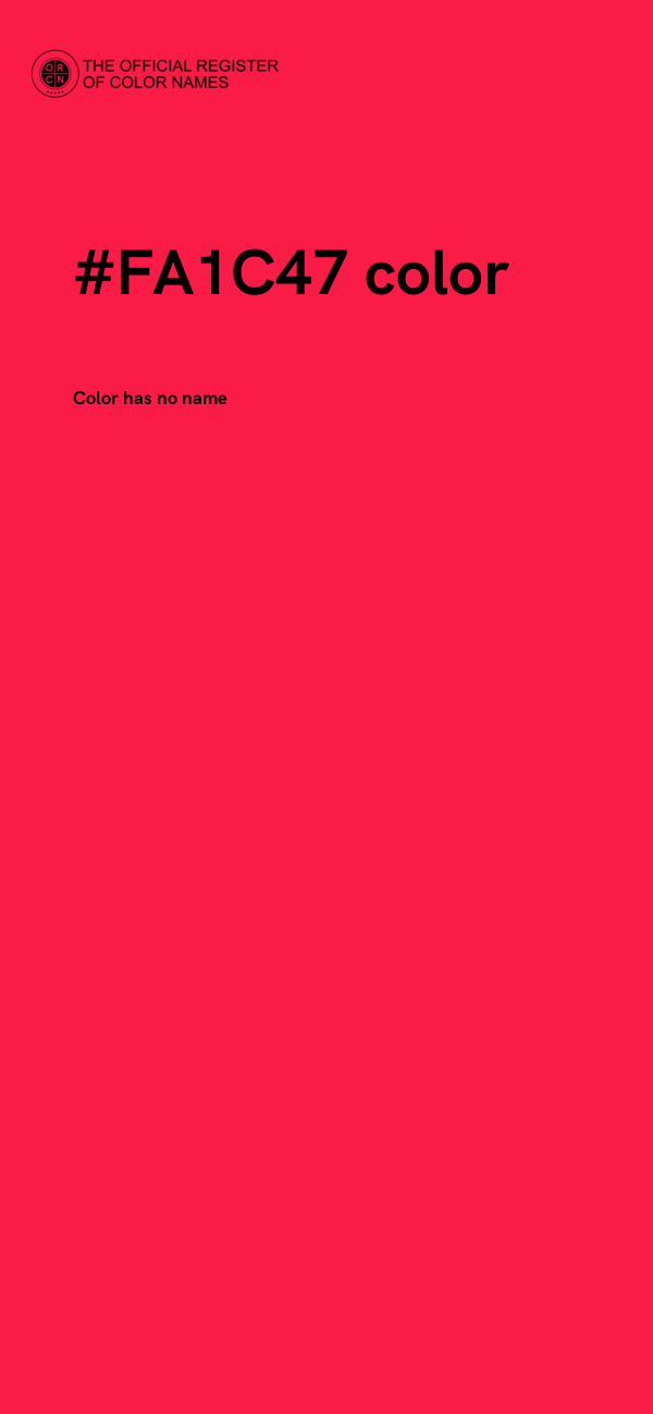 #FA1C47 color image