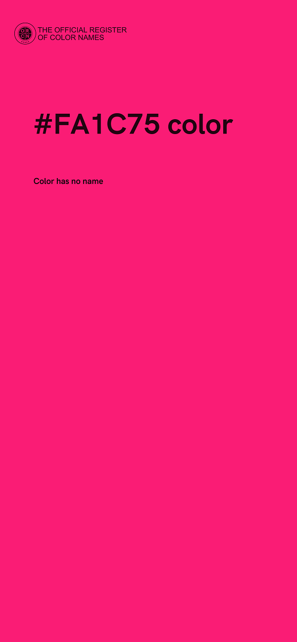 #FA1C75 color image