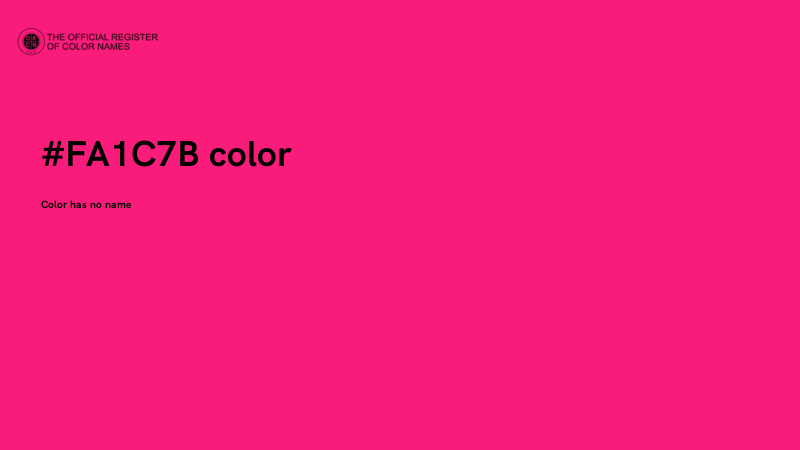 #FA1C7B color image