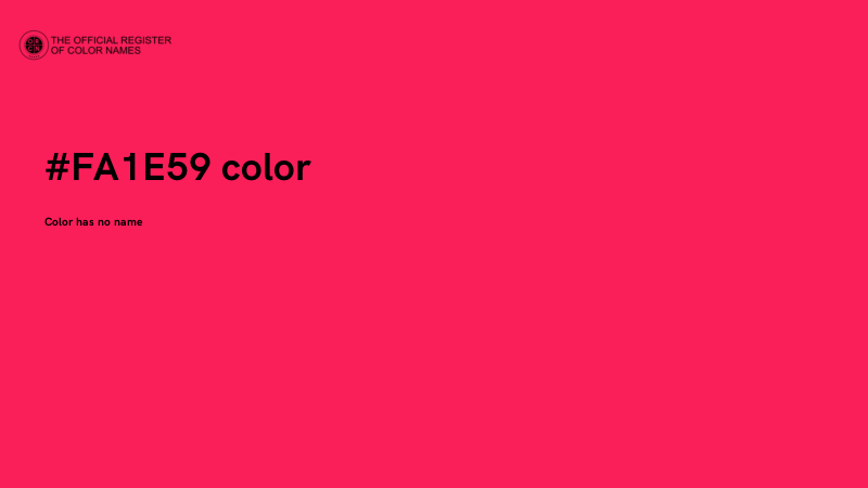 #FA1E59 color image