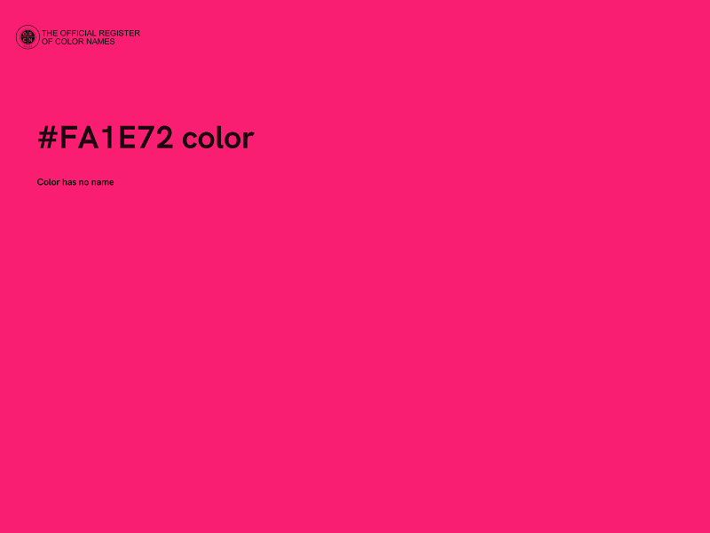 #FA1E72 color image