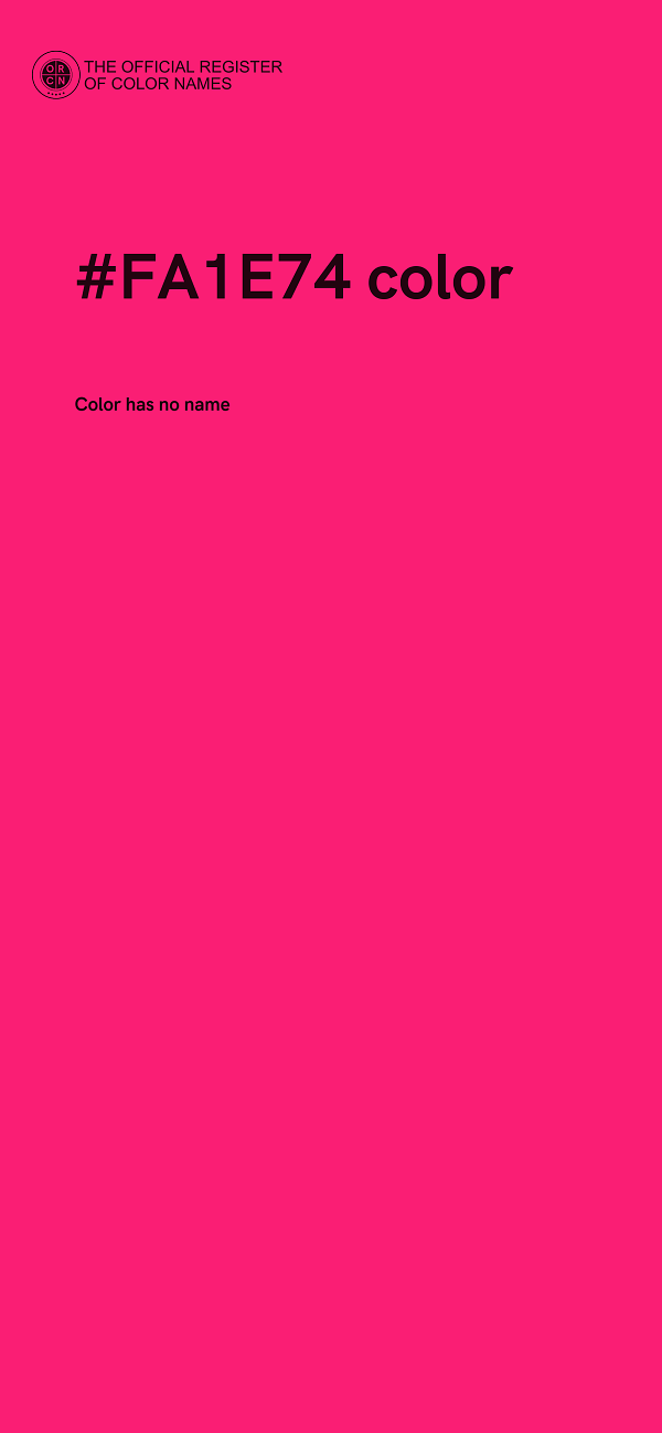 #FA1E74 color image