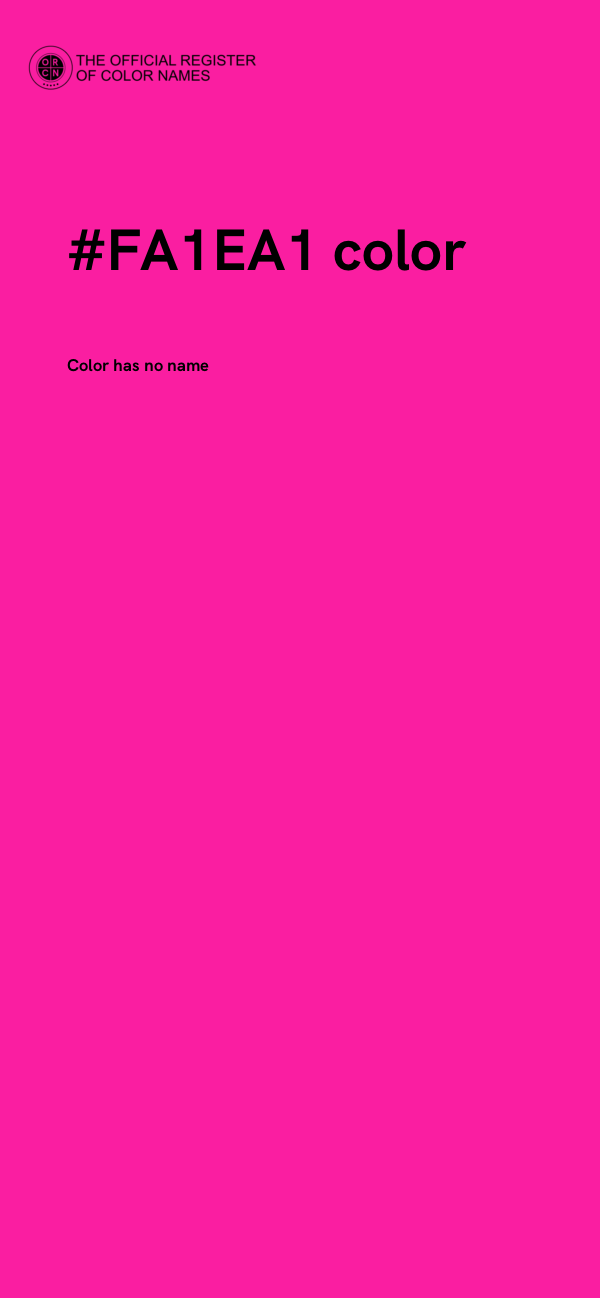 #FA1EA1 color image