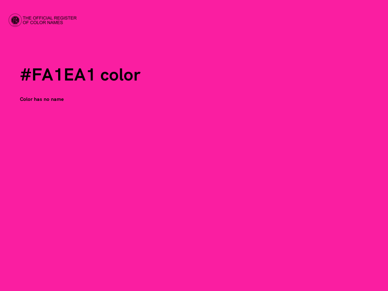 #FA1EA1 color image