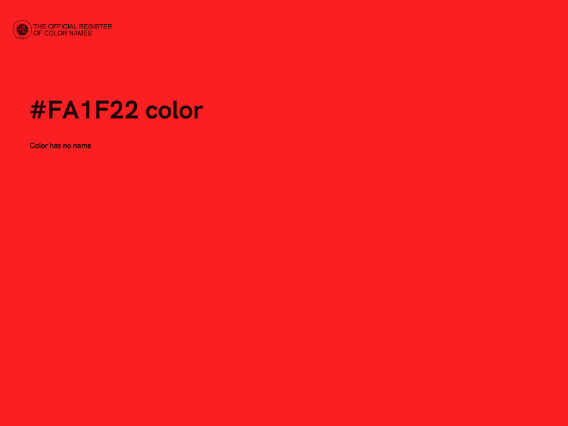 #FA1F22 color image