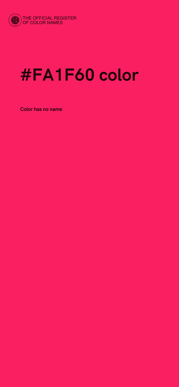 #FA1F60 color image