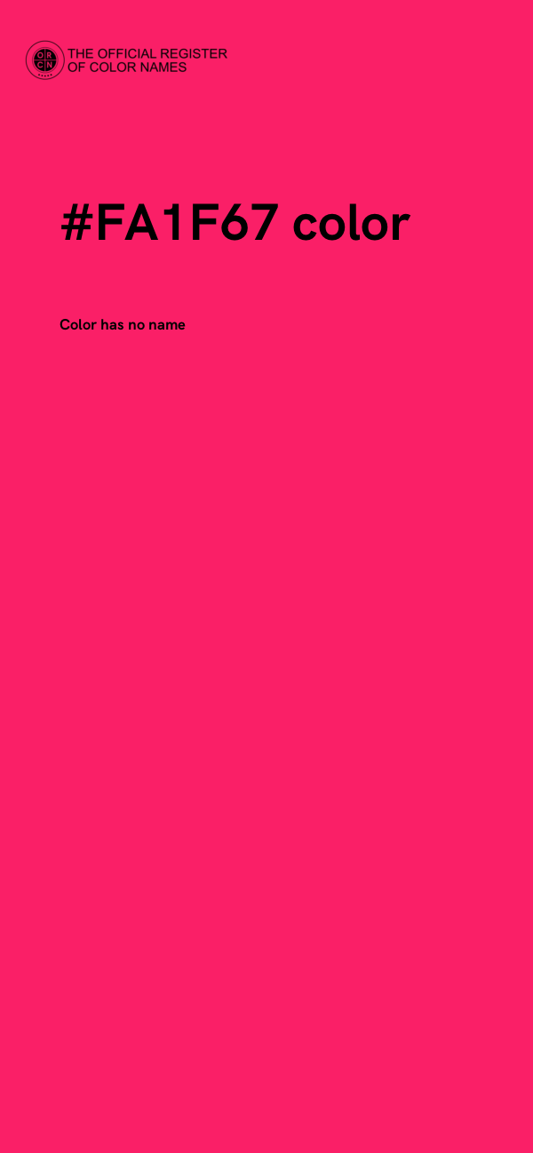 #FA1F67 color image