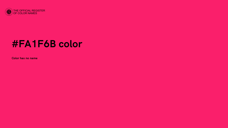#FA1F6B color image