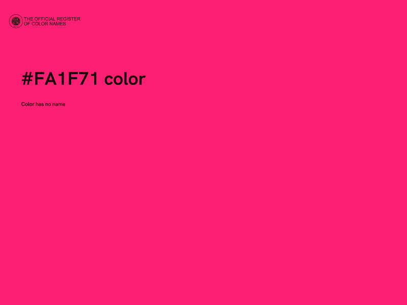 #FA1F71 color image