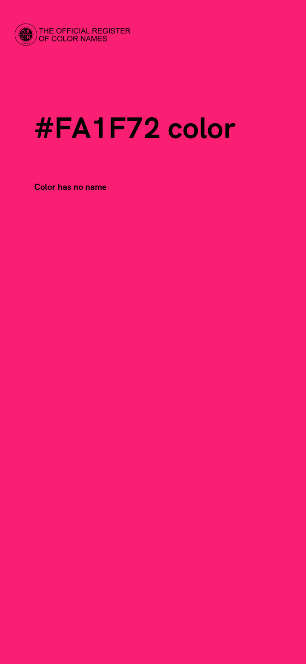 #FA1F72 color image