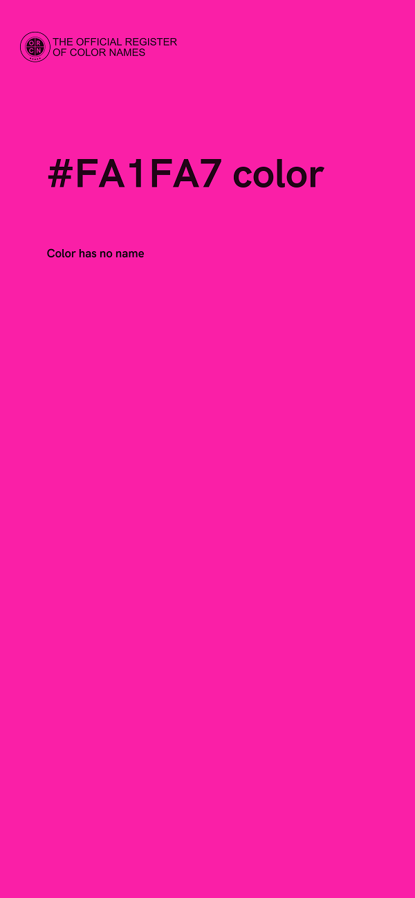 #FA1FA7 color image