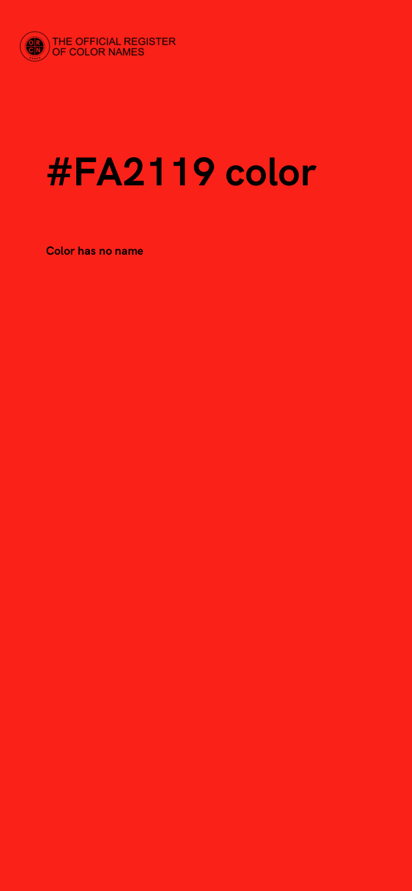 #FA2119 color image