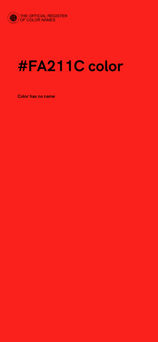 #FA211C color image
