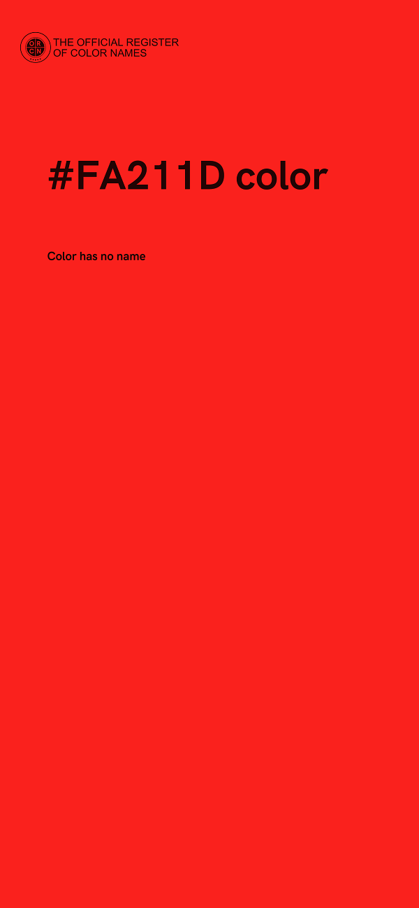 #FA211D color image