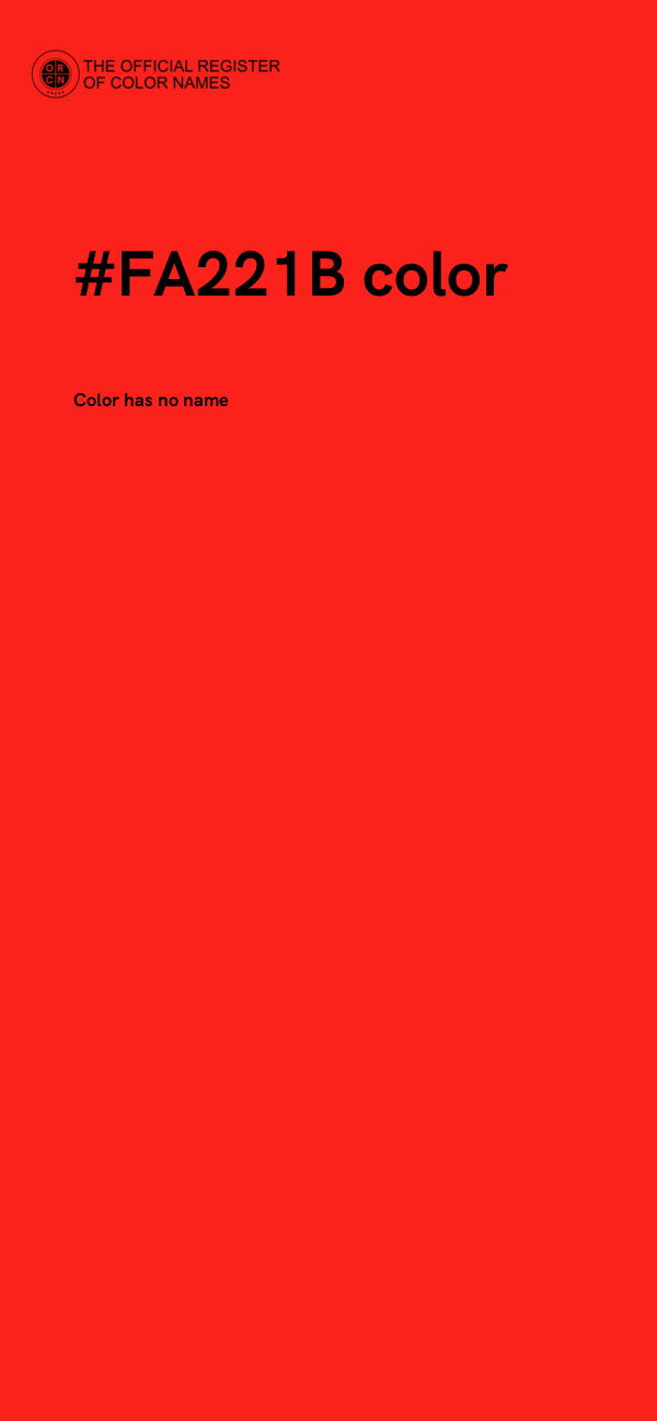#FA221B color image
