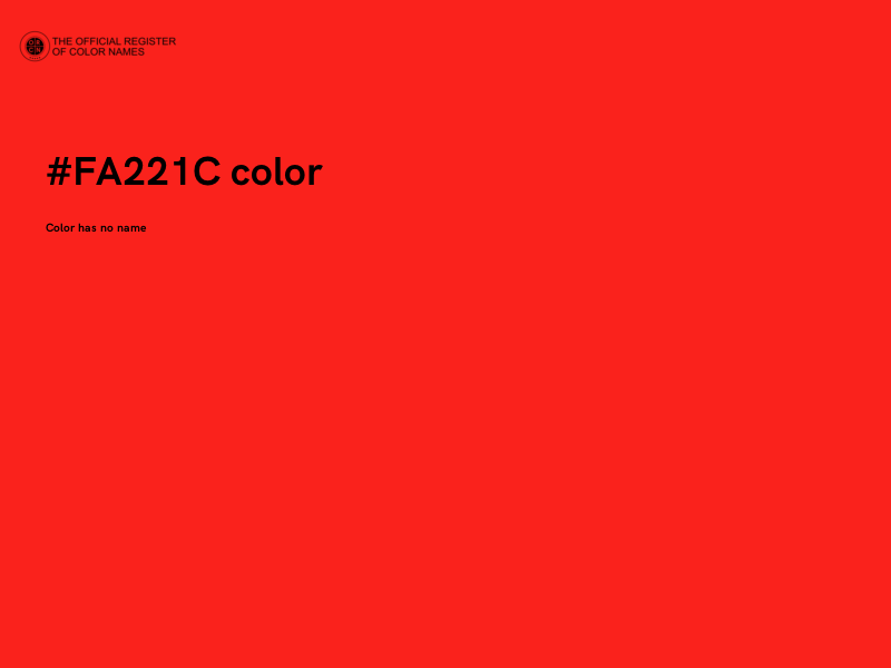 #FA221C color image