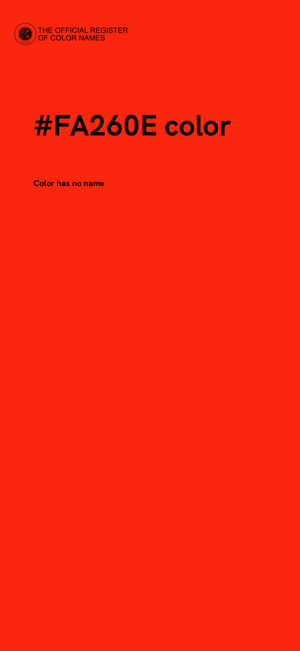 #FA260E color image