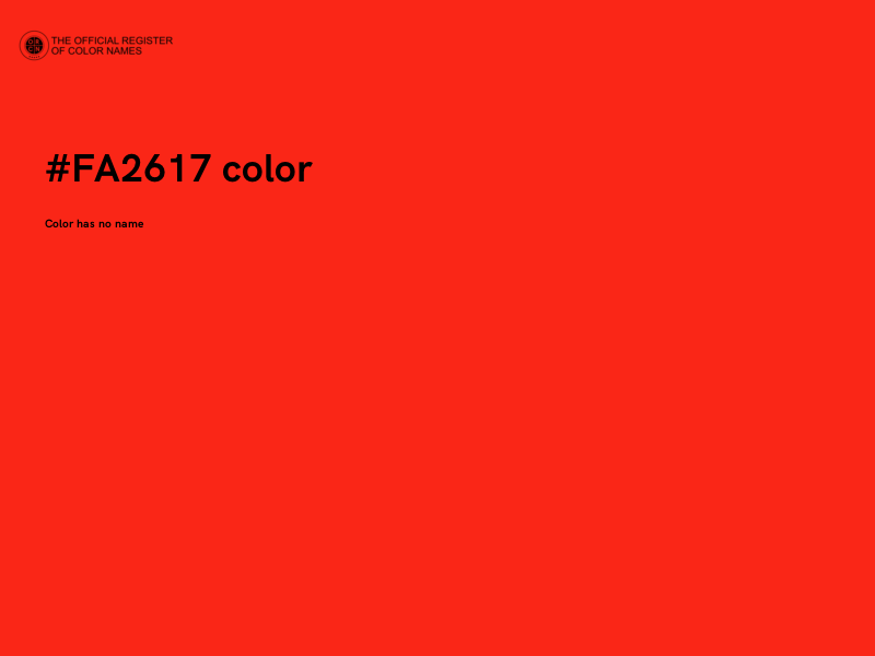 #FA2617 color image