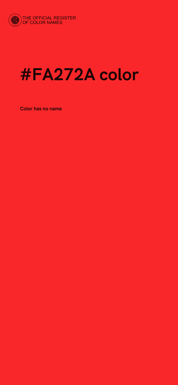#FA272A color image