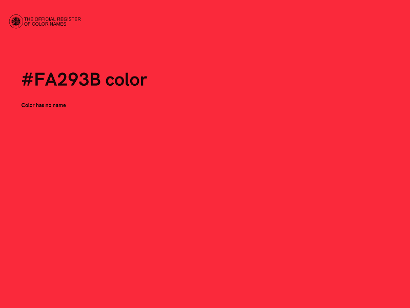 #FA293B color image