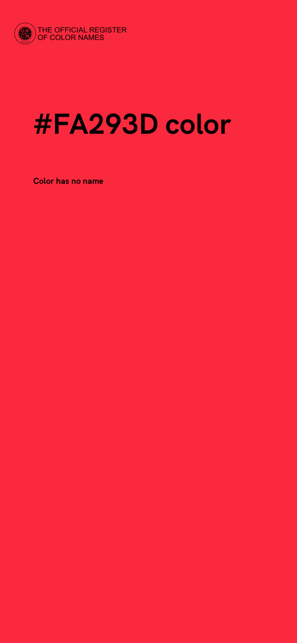 #FA293D color image