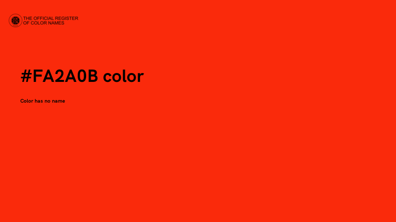 #FA2A0B color image