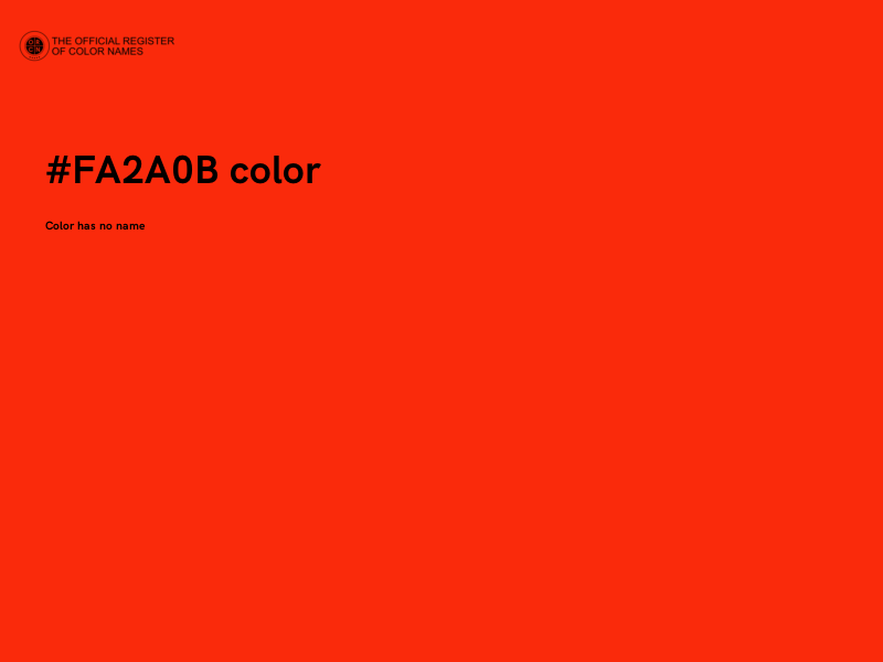 #FA2A0B color image