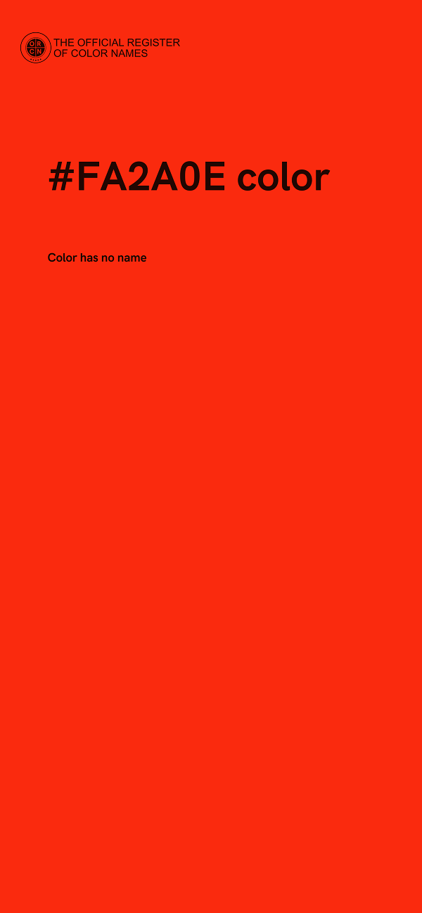#FA2A0E color image