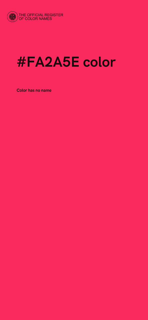 #FA2A5E color image