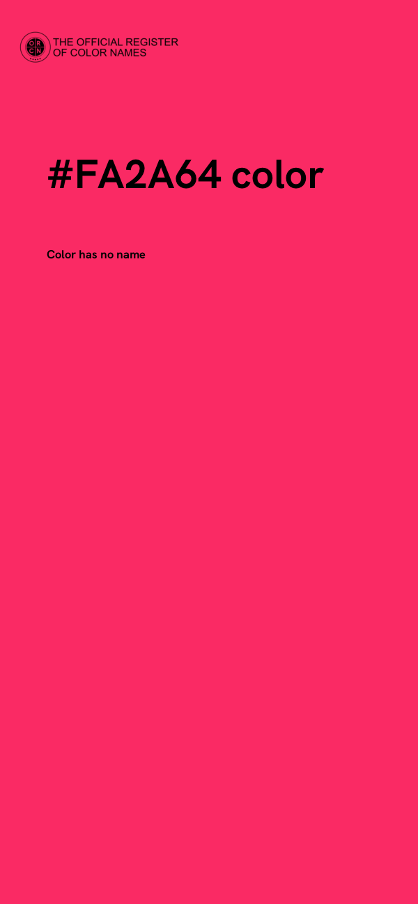 #FA2A64 color image